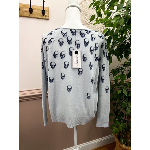 360 Cashmere Skull Print Cashmere Sweater Size S NWT - Picture 5 of 7